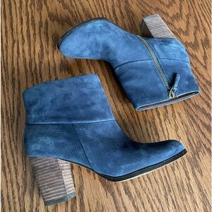 Cole Haan Nike Air Cassidy Blue Nubuck Leather Ankle Boots Size 5.5